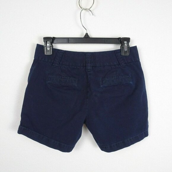 J. Crew Women's Shorts City Fit Classic Twill Chino Casual Cotton Navy Blue 0 - Picture 4 of 12